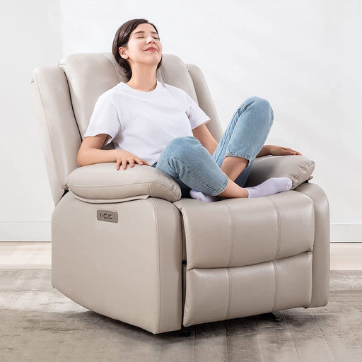 Electric Glider Reclining Chair, Cream