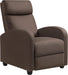 Brown Fabric Recliner Sofa with Thick Cushion