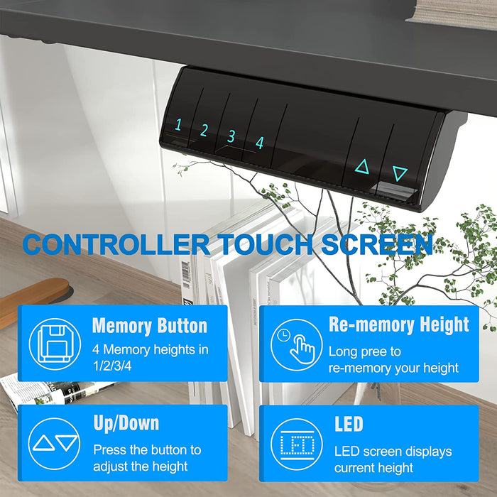 Height Adjustable Electric Standing Desk with Memory Preset