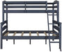 Solid Wood Twin over Full Bunk Bed, Graphite