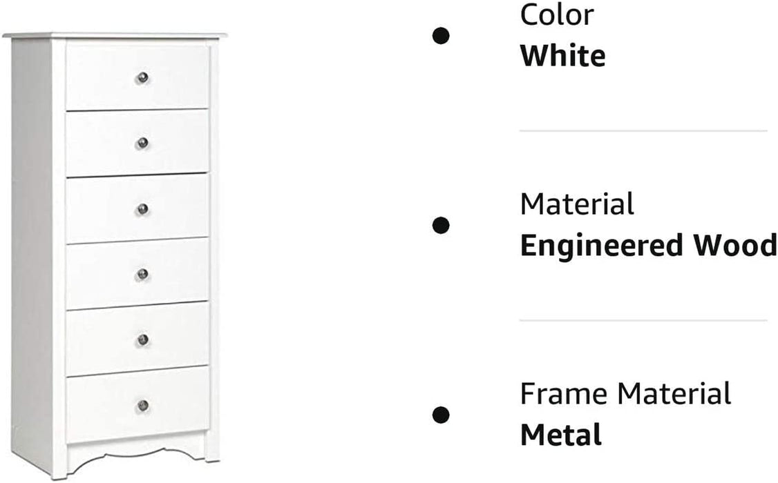 Monterey 6 Drawer Tall Chest for Bedroom