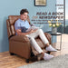 Tan Leather Automatic Lifting Recliner Chair