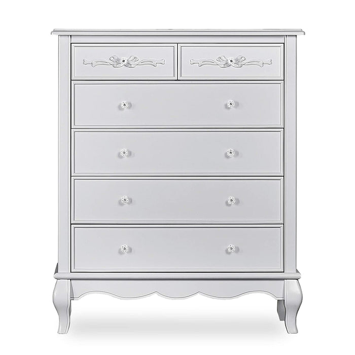 Aurora 6 Drawer Tall Chest, Grey Pearl/Silver Mist