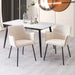 Beige Arm Chairs with Metal Legs Set of 2