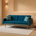 Convertible Velvet Sofa with Golden Legs for Small Spaces
