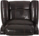 Brown Bonded Leather Gliding Recliner