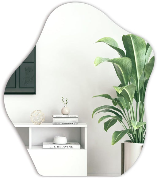 Irregular Mirror,Cloud Shape Wall Mirror,Frameless Wall Mounted Mirror for Home Living Room Bedroom Decor (18X22 Inches)