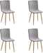Scandinavian Style Fabric Dining Chairs (Set of 4)