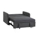 Gray Loveseat Sofa with Pull-Out Bed