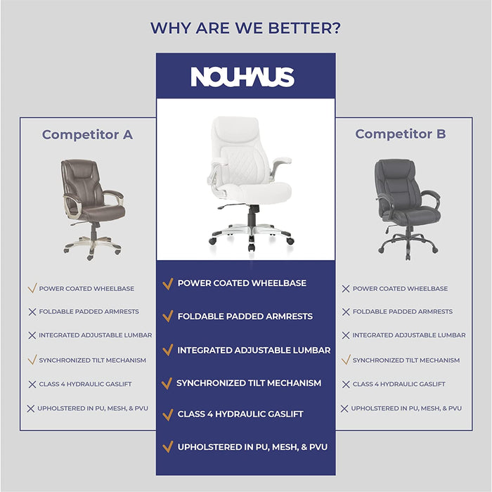 Nouhaus Ergonomic Office Chair with Lumbar Support