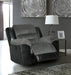 Gray Faux Leather Manual Rocker Recliner