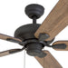 Russwood 42" Bronze Ceiling Fan with 5 Blades, Pull Chain & Reverse Airflow