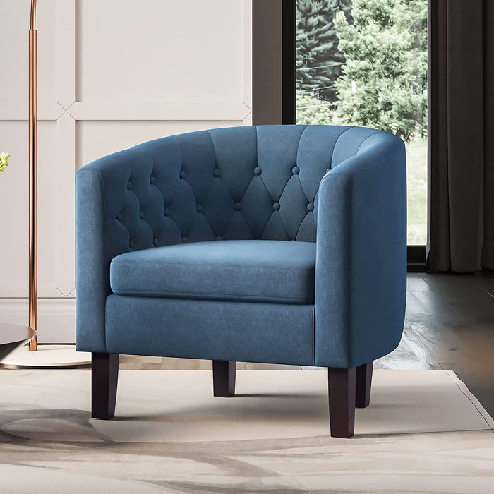 Elegant Navy Blue Accent Chair for Living Room