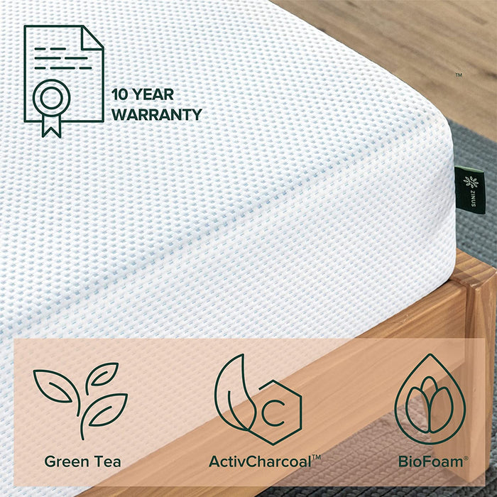 Green Tea Cooling Gel Memory Foam Mattress, Full