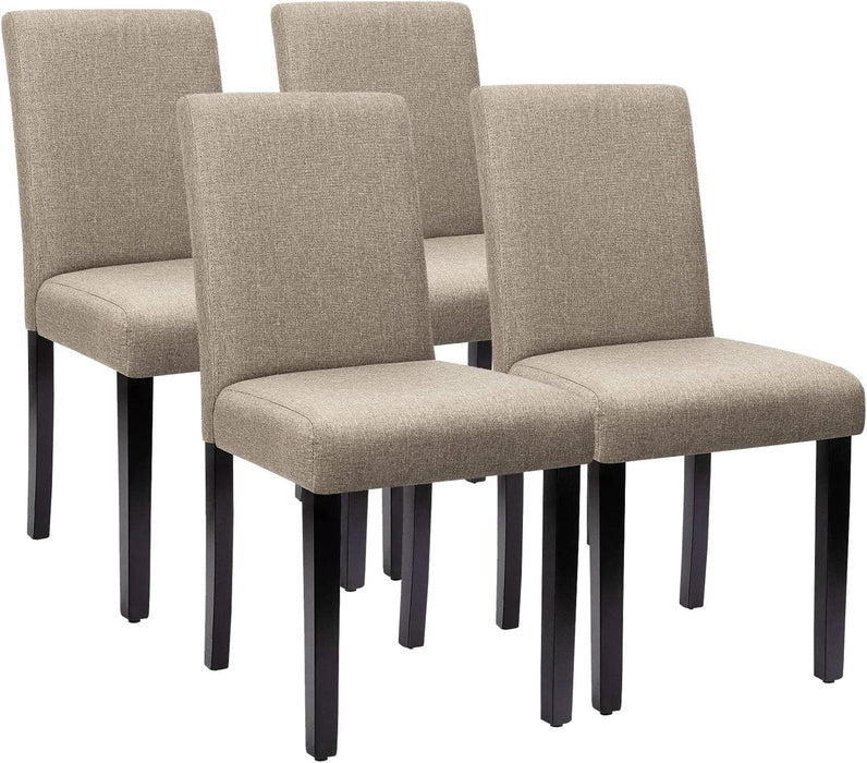 Urban Style Fabric Upholstered Kitchen Chairs (Set of 4, Beige)