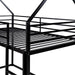 Twin Metal House-Shaped Low Bunk Beds with Safety Guardrail & Ladder