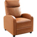 Padded Seat Leather Recliner Chair (Khaki)