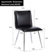 Modern PU Leather Dining Chairs Set of 4 in Black