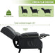 Charcoal Tufted Wingback Recliner Chairs with Heat & Massage