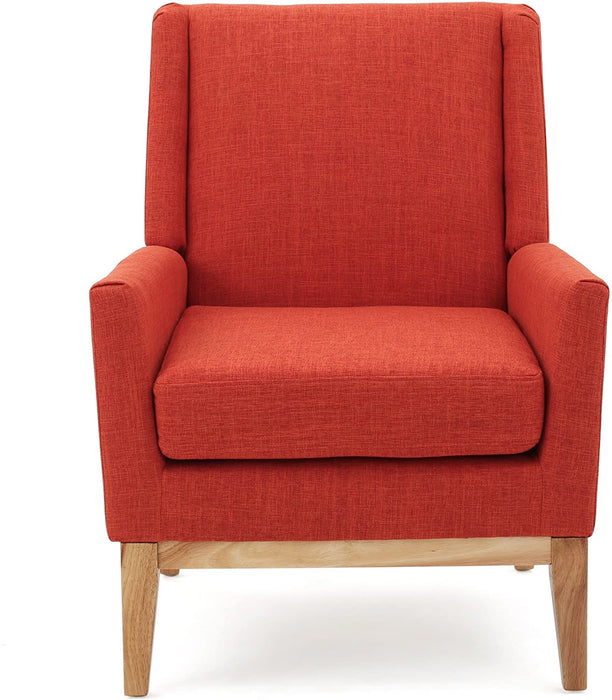 Muted Orange Aurla Fabric Accent Chair