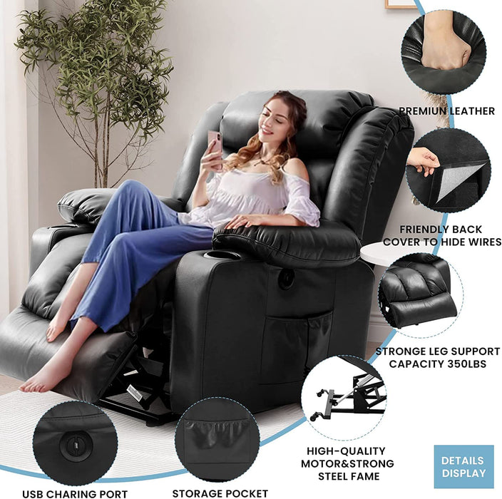 Power Lift Recliner Chair for Elderly, Black