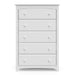 White Storkcraft Kenton 5 Drawer Dresser