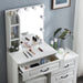 Vanity Desk Set with Lighted Mirror & Stool