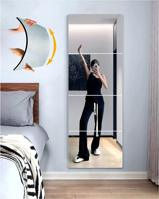 Shatterproof Full Body Mirror for Bedroom & Gym