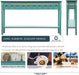 Rustic Blue Console Table with Drawers and Shelf