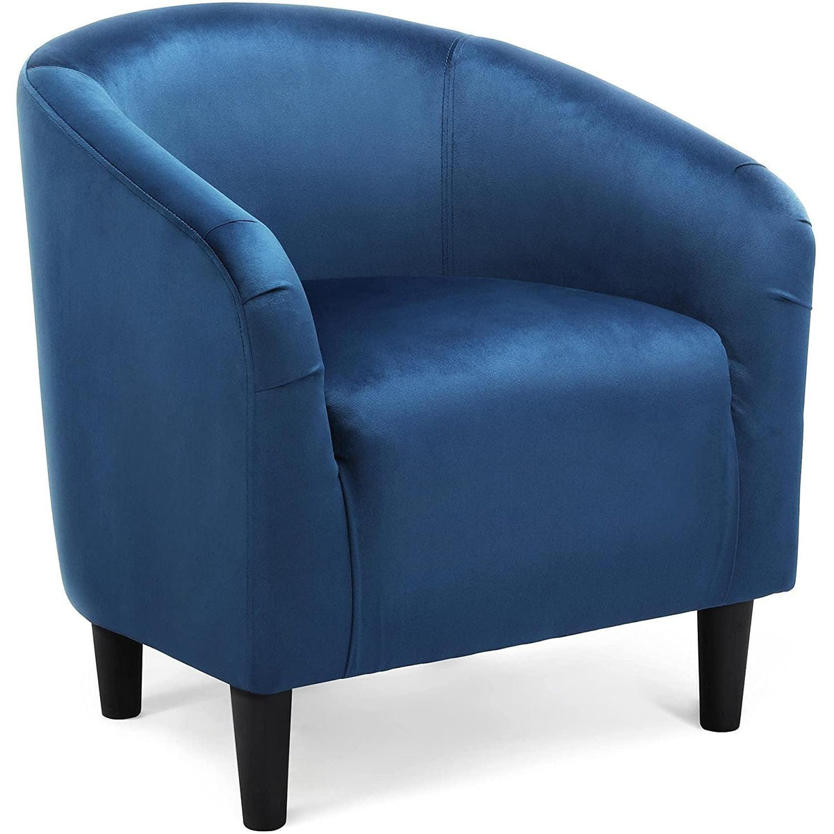 Blue Velvet Club Chair with Armrests Comfortable and Stylish