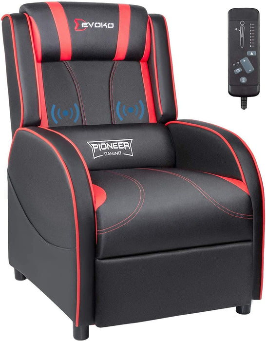 Gaming Recliner Chair PU Leather, Red