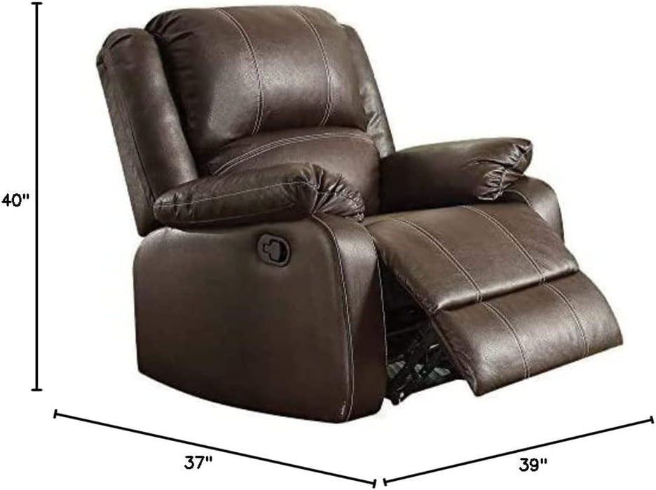 Brown PU Zuriel Rocker Recliner