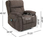 Lindale Massage Recliner, Brown + Black