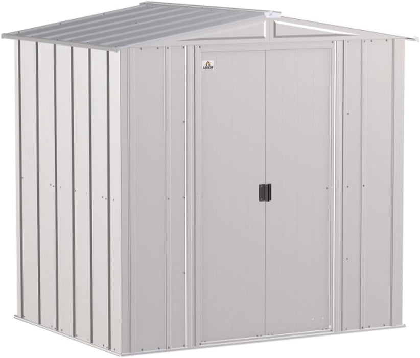 Classic Steel Storage Shed, 6X5, Flute Grey