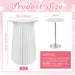 Cocktail Table Cover with Skirt, White
