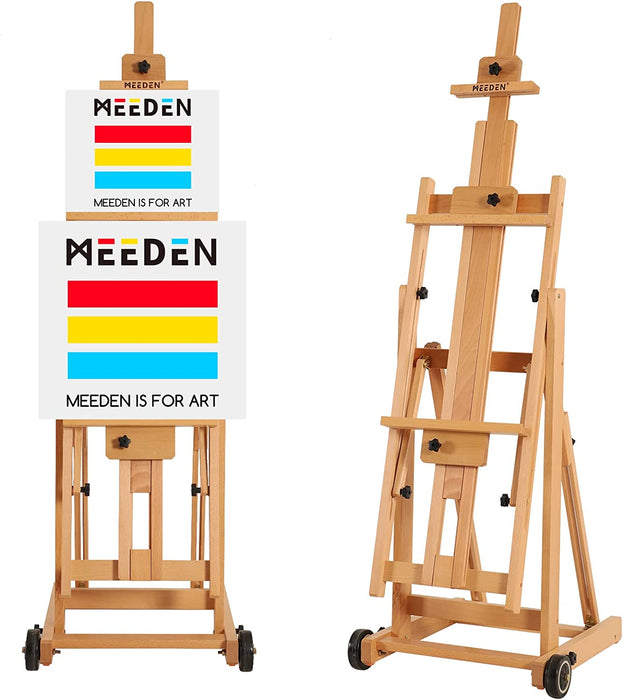 Wooden easel and painting | 3D model