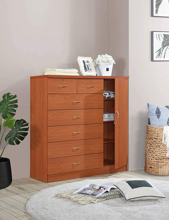 7 Drawer Jumbo Chest with Lock, Hanging Rod