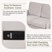 2-In-1 Velvet Sleeper Sofa with USB Port