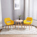 Set of 2 Yellow Modern Accent Dining Chairs