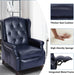 Wingback Recliner Chair with Massage and Heat (PU Leather)