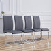 Dining Room Chairs with PU Leather Upholstered Seat and Sturdy Metal Legs