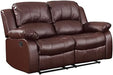 Resonance 83" Microfiber Double Reclining Sofa, Dark Brown