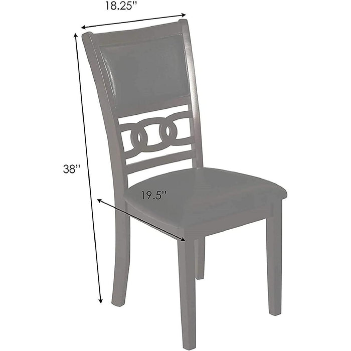 Gray 5-Piece round Dining Set with 1 Table and 4 Chairs