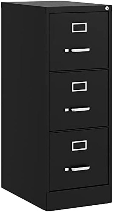 Commercial Grade Black Metal File Cabinet - Assembled