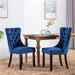 Upholstered Accent Chair Set of 2, Bright Blue