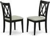 9-Piece Black Dining Set, Rectangle Table, 8 Microfiber Chairs