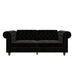 Black Velvet Chesterfield Coil Sofa Futon