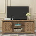 Rustic TV Stand with Sliding Barn Doors