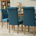 Blue Tufted Parsons Dining Chairs