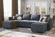Modular Sleeper Sofa with Reversible Chaise and Ottomans
